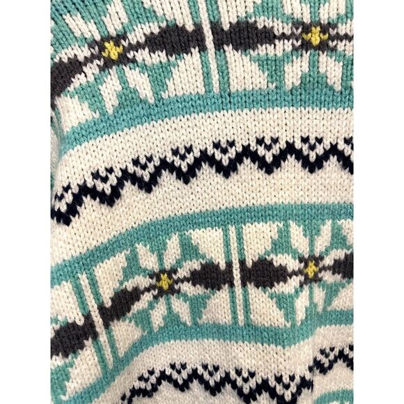 American Eagle Outfitters Fair Isle Chunky Oversize Mock Neck Sweater Sz Medium - Picture 5 of 5